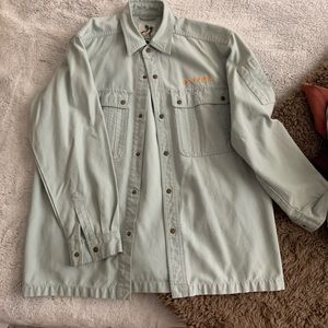 Vintage baby blue button up